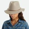 Wesley Wool Felt Floppy Fedora Hat - Tan 2 Wesley Wool Felt Floppy Fedora Hat - Tan -Bailey Hat Shop 458787