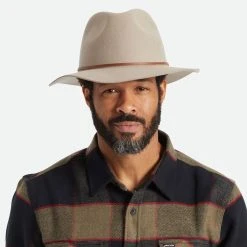 Alternative view of Wesley Wool Felt Floppy Fedora Hat - Tan
