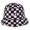 Kangol Checkerboard Faux Fur Bucket Hat