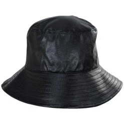 Scala Sylvie Vegan Leather Bucket Hat