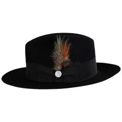 Stetson Temple Fur Felt Fedora Hat -Bailey Hat Shop 460254