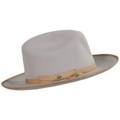 Alternative view of Scala Zamora Wool Felt Cattleman Western Hat - Silverbelly