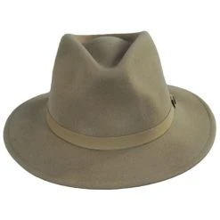 Messer Packable Wool Felt Fedora Hat - Sand