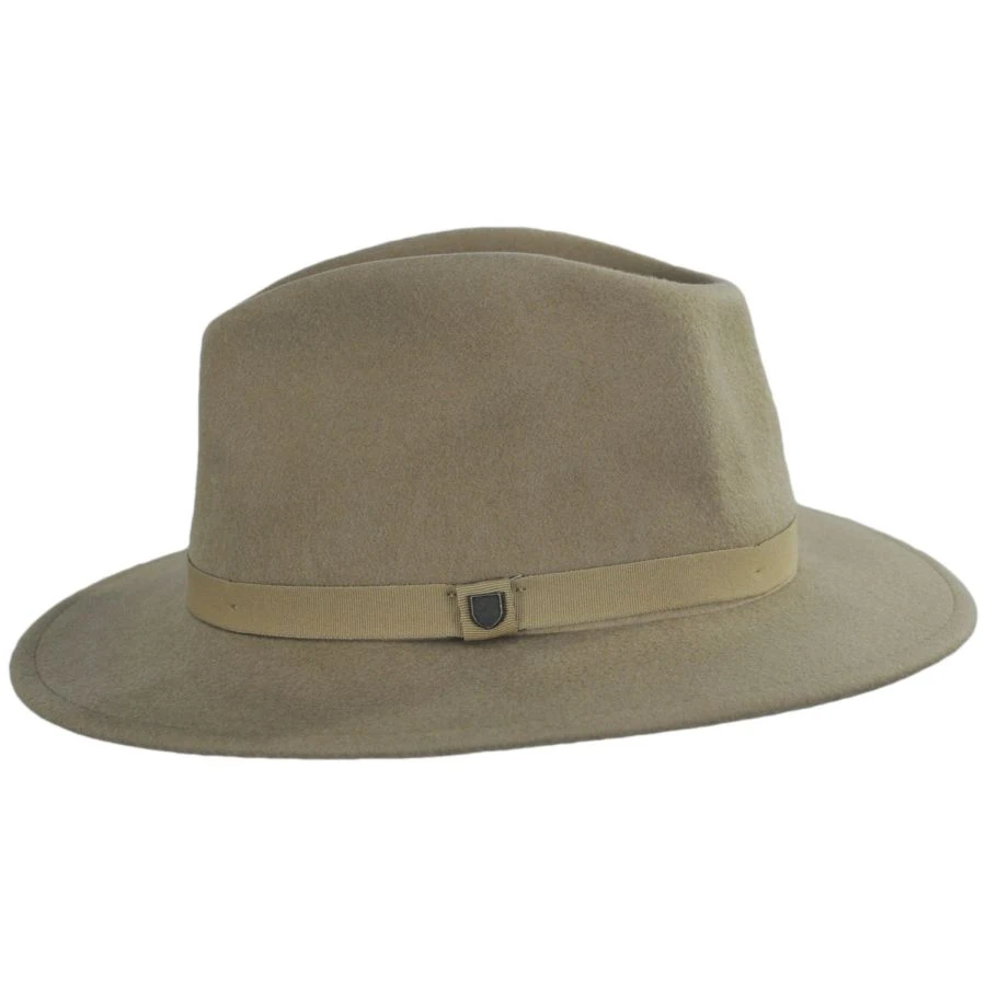 Messer Packable Wool Felt Fedora Hat - Sand 4 Messer Packable Wool Felt Fedora Hat - Sand - Image 2