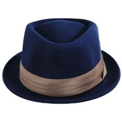 Stout Wool Felt Diamond Crown Fedora Hat