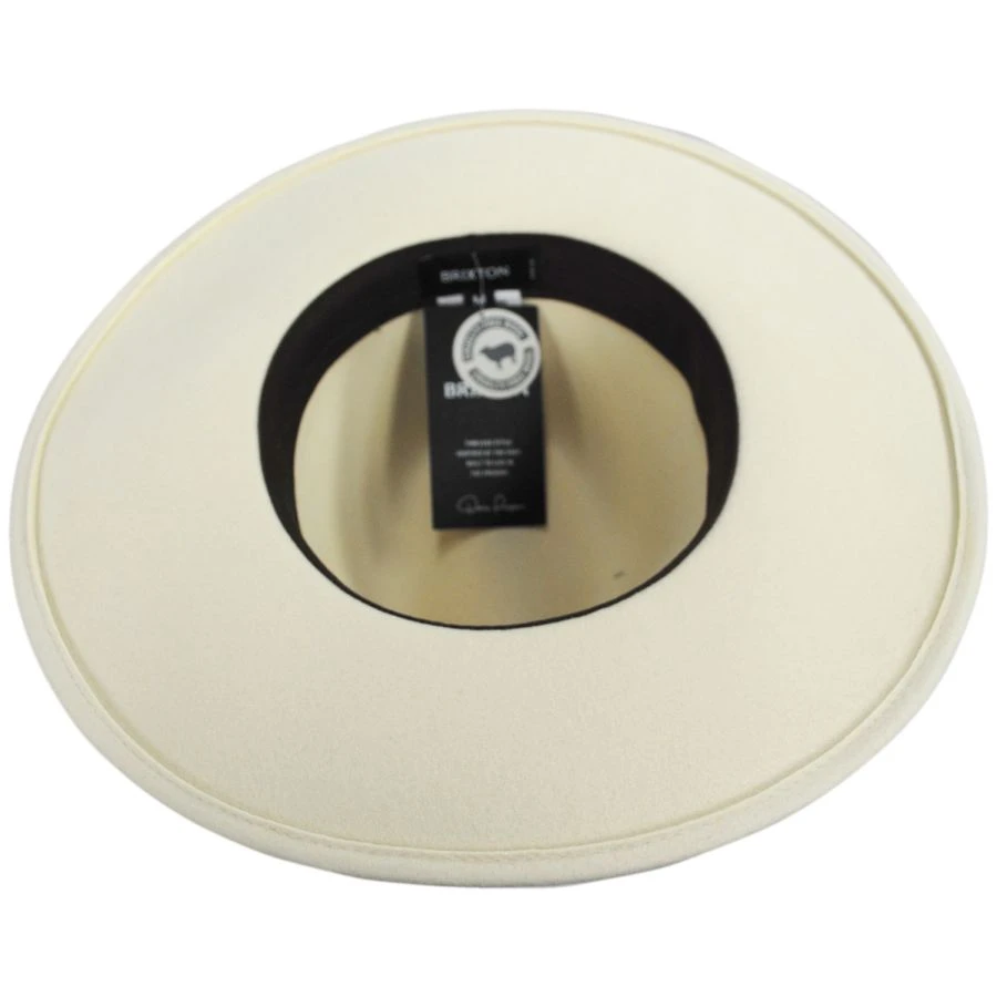 Field Proper Wool Felt Fedora Hat - Off White 5 Field Proper Wool Felt Fedora Hat - Off White - Image 3