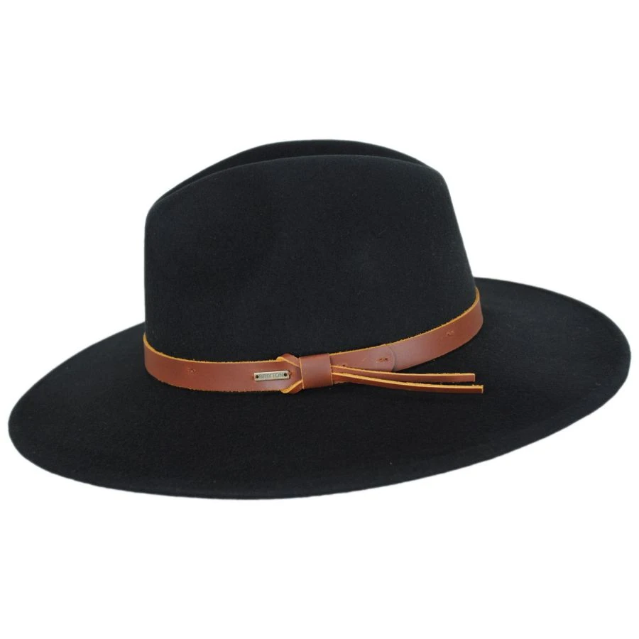Field Proper Wool Felt Fedora Hat - Black 4 Field Proper Wool Felt Fedora Hat - Black - Image 2