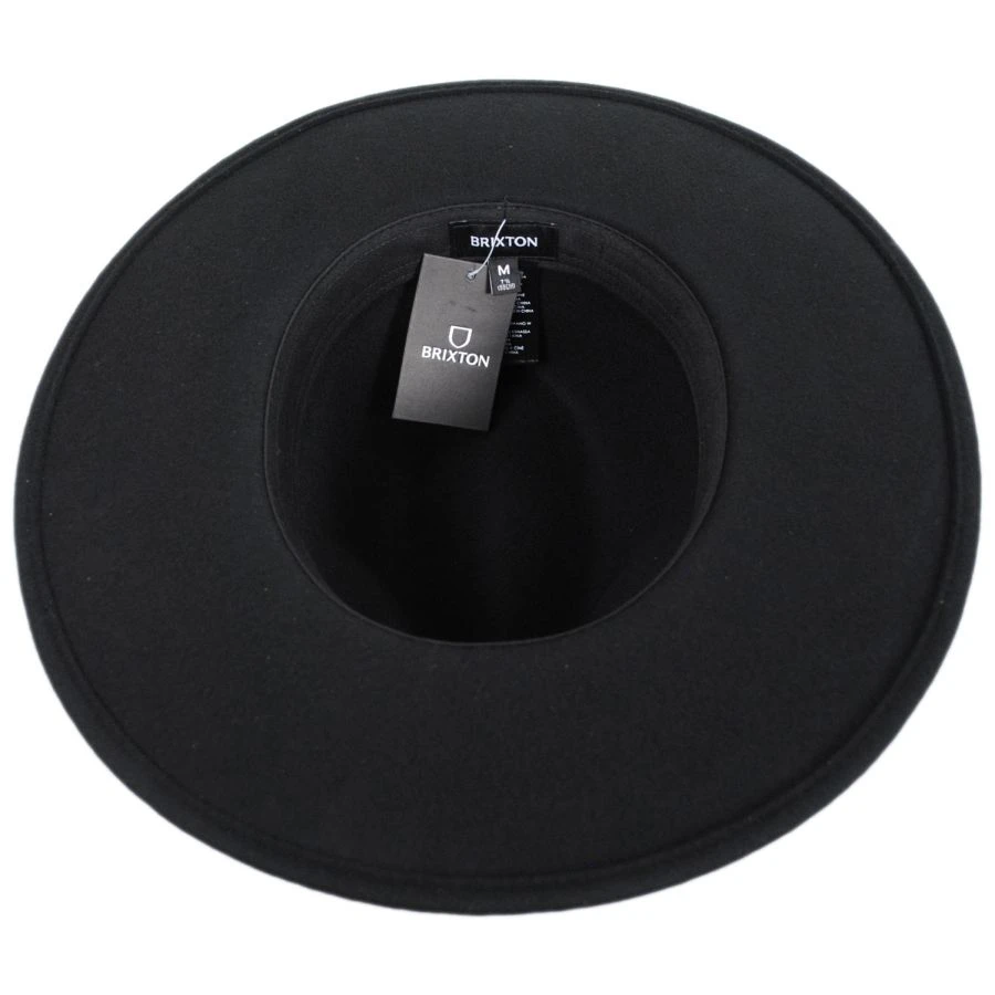 Field Proper Wool Felt Fedora Hat - Black 5 Field Proper Wool Felt Fedora Hat - Black - Image 3