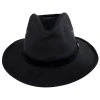 Messer X Adventure Cotton Safari Fedora Hat - Black -Bailey Hat Shop 462684