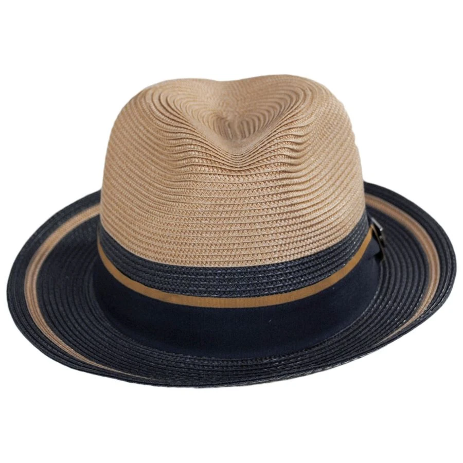 Rodano Poly Braid Two Tone Fedora Hat 3 Rodano Poly Braid Two Tone Fedora Hat