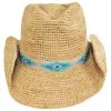 Blue Jaye Crochet Raffia Straw Western Hat