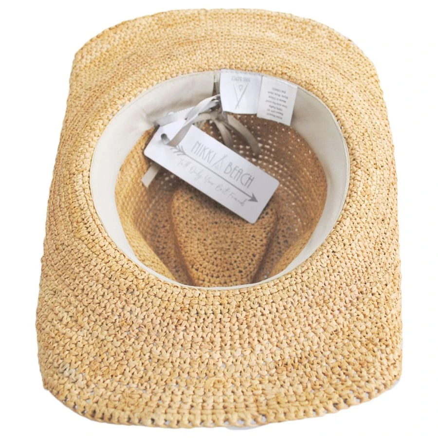 Blue Jaye Crochet Raffia Straw Western Hat 5 Blue Jaye Crochet Raffia Straw Western Hat - Image 3