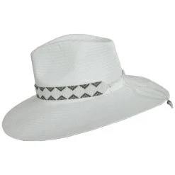 Gianna Shantung Straw Fedora Hat -Bailey Hat Shop 467456