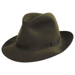 Alternative view of Skylar Shapeable Open Crown Fur Felt Fedora Hat