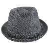 Bailey Billy Toyo Straw Braid Fedora Hat - Black Heather -Bailey Hat Shop 471836