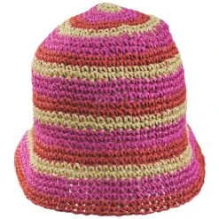 Palo Striped Crochet Toyo Bucket Hat