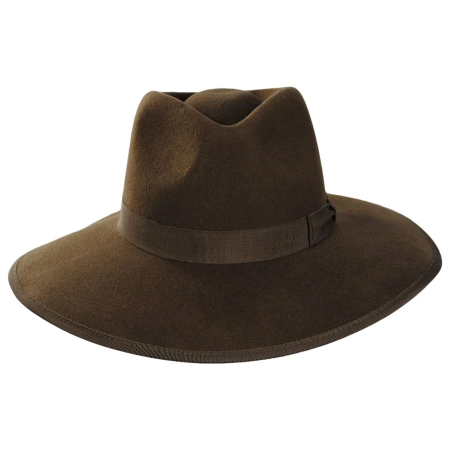 Jo Wool Felt Rancher Fedora Hat - Desert 3 Jo Wool Felt Rancher Fedora Hat - Desert