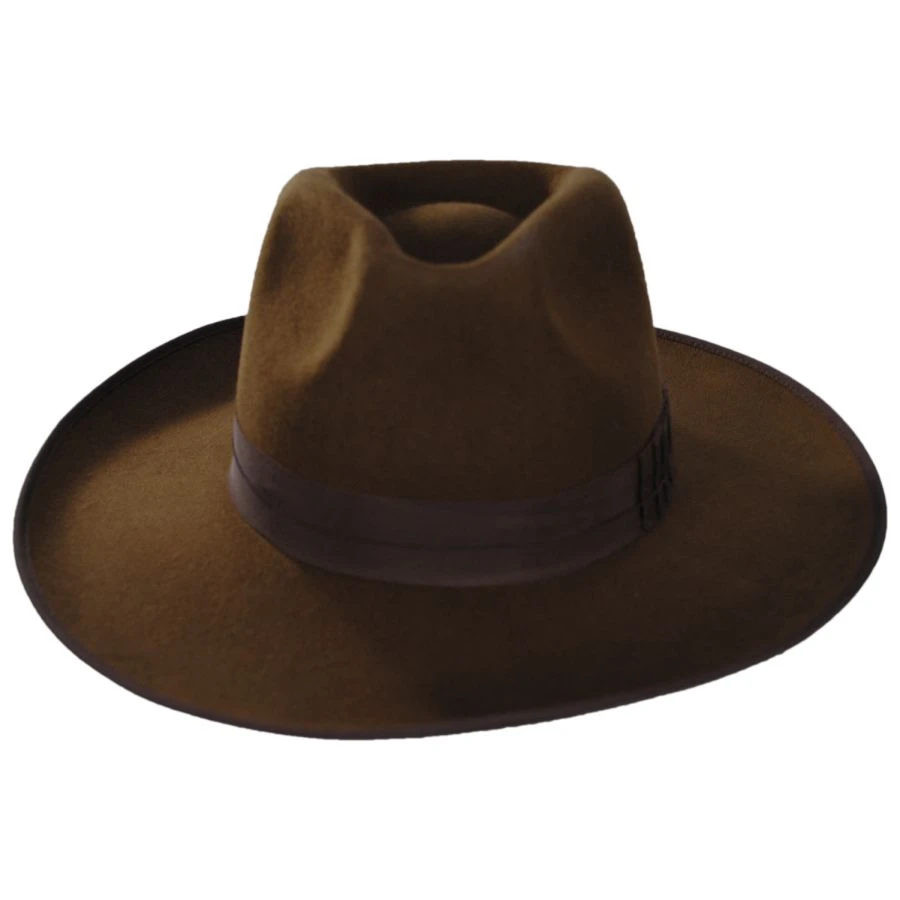 Reno Wool Felt Fedora Hat - Coffee 3 Reno Wool Felt Fedora Hat - Coffee