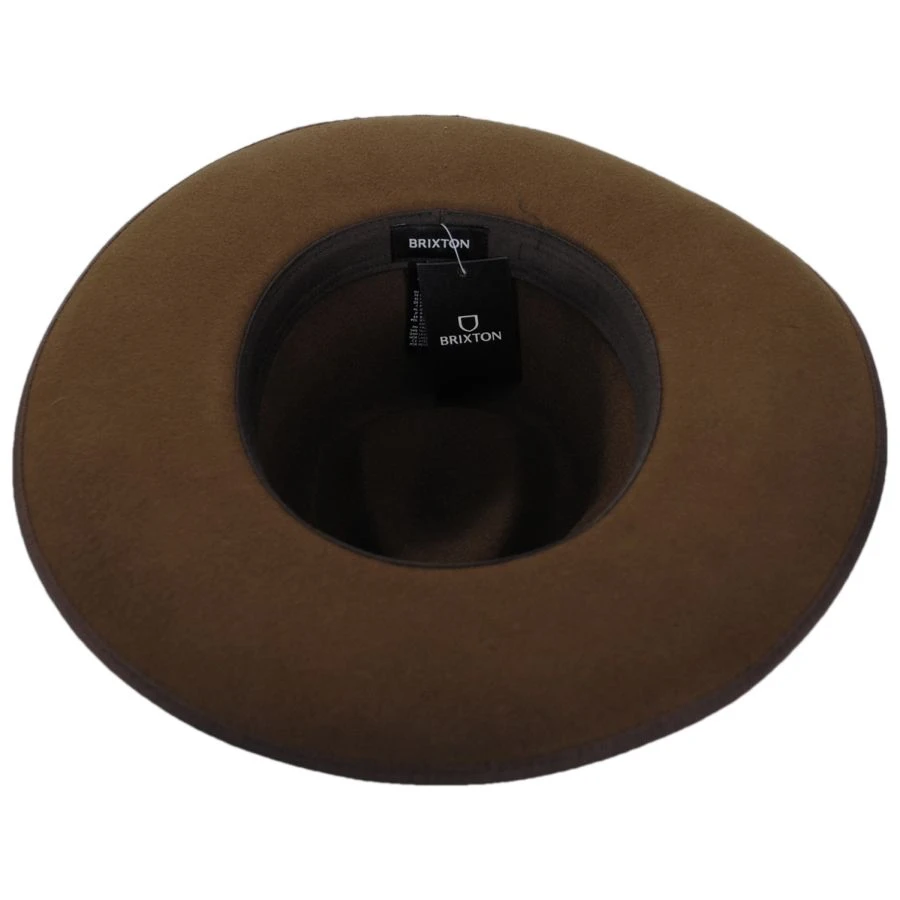 Reno Wool Felt Fedora Hat - Coffee 5 Reno Wool Felt Fedora Hat - Coffee - Image 3