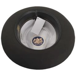 Stetson Downs Fur Felt Fedora Hat - Graphite -Bailey Hat Shop 476312