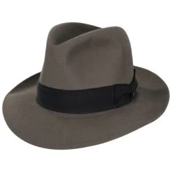 Stetson New York Shapeable Open Crown Fur Felt Fedora Hat