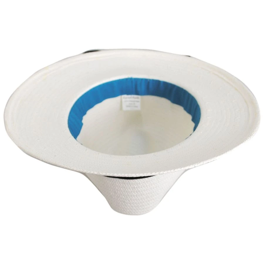 Back Bow & Tail Toyo Straw Safari Fedora Hat 5 Back Bow & Tail Toyo Straw Safari Fedora Hat - Image 3