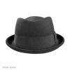 Crushable Wool Felt Diamond Crown Fedora Hat -Bailey Hat Shop 6353
