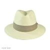 Toyo Straw Safari Fedora Hat - Khaki Band