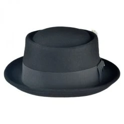 Alternative view of Wool Felt Pork Pie Hat - Black