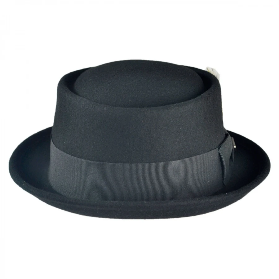 Wool Felt Pork Pie Hat - Black 4 Wool Felt Pork Pie Hat - Black - Image 2
