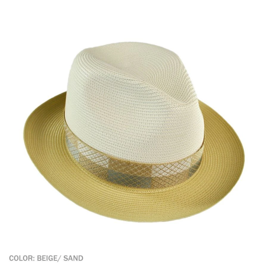 Stetson Andover Florentine Milan Straw Fedora Hat 3 Stetson Andover Florentine Milan Straw Fedora Hat