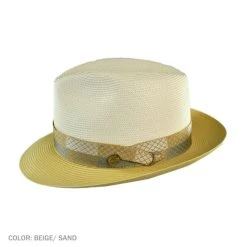 Stetson Andover Florentine Milan Straw Fedora Hat 7 Stetson Andover Florentine Milan Straw Fedora Hat -Bailey Hat Shop 89370