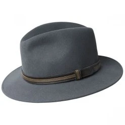 Bailey Brandt Lanolux Wool Felt Fedora Hat -Bailey Hat Shop size s 18